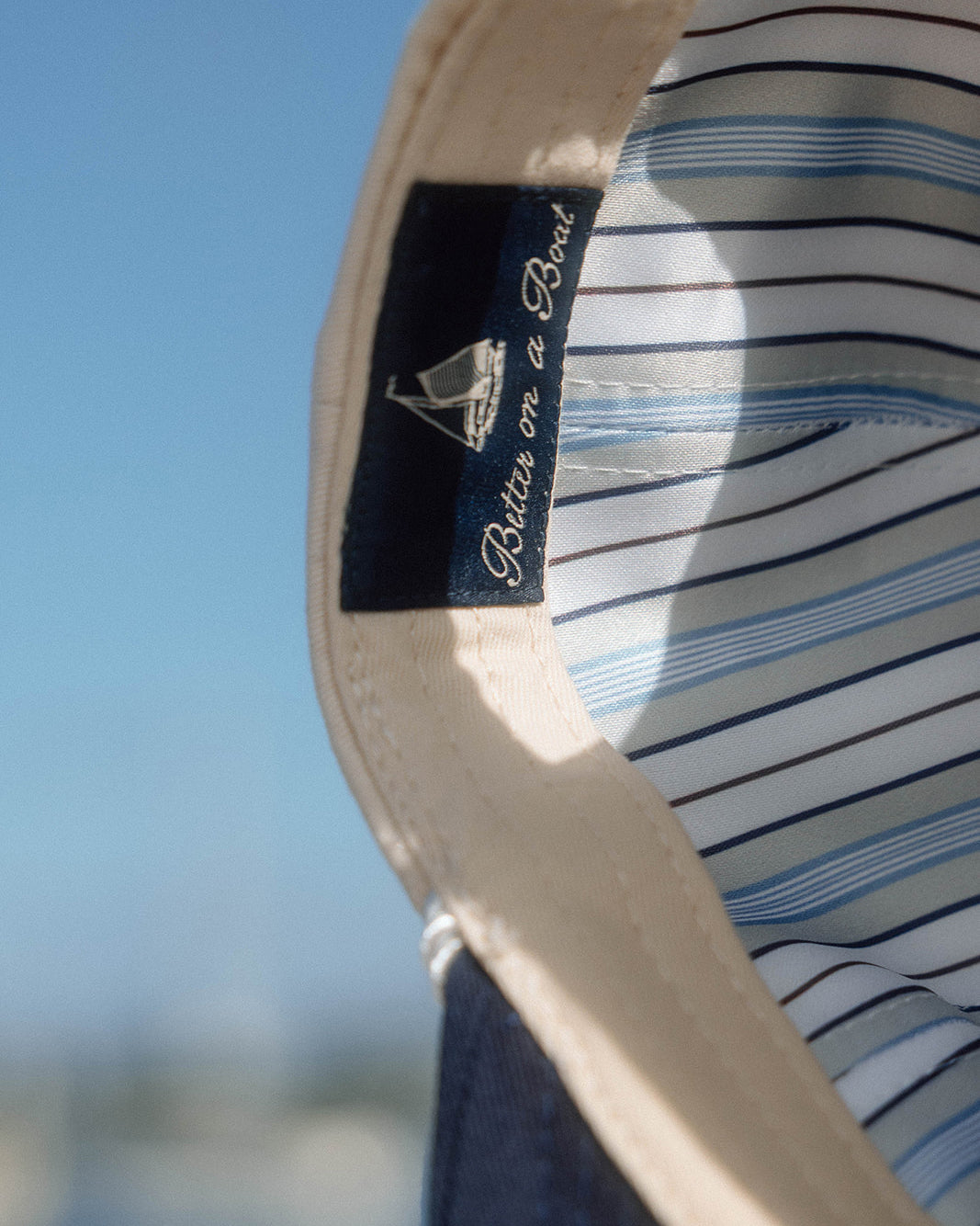 Captain's Cap in Cream and Navy (Pre-Order)